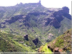 Gran Canaria. Udsigt mod vest fra Cruz de Tejeda.