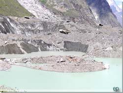 Gletchersøen Lac du Miage (2020 m)