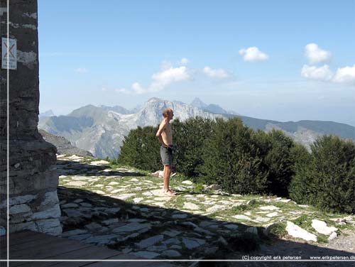 Toscana. Alpi Apuane trek. Dag 2. Udsigt fra Refugie Rossi