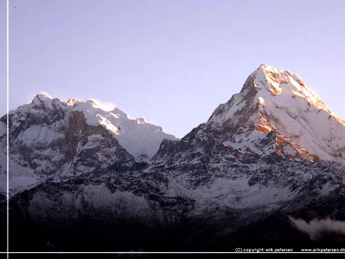 Nepal. Poon Hill. Annapurna 1 og Annapurna South