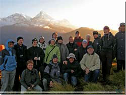 Nepal. Holdet p Poon Hill [Klik for et strre billede]