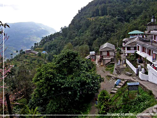 Nepal. Ghandruk. Lidt af udsigten fra Hotel Milan