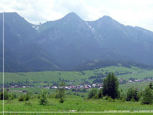 Slovakiet. Landsbyen Zdiar ved foden af Belianske Tatra