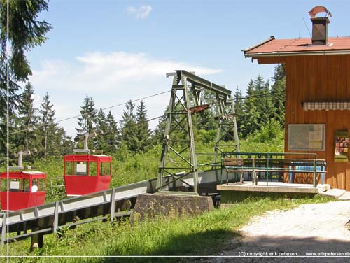 Tyskland. Berchtesgadenland. Obersalzbergbahn i Sonneck (1000 m)