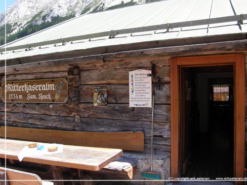 Tyskland. Berchtesgadenland. Gasthof Mitterkaseralm (1534 m) hos familien Resch