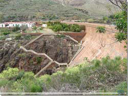 Gran Canaria. Dæmningen ved  Ayagaures [Klik for større foto]