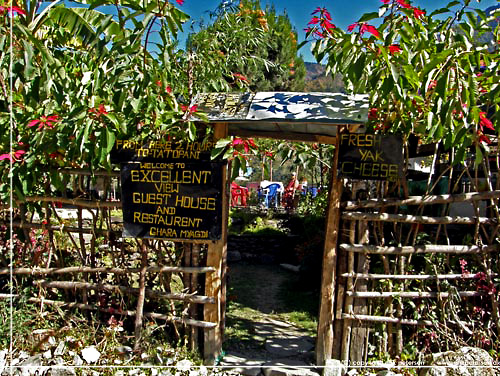 Nepal. 'Excellent View Guest House', Ghara, Myagdi [copyright: Erik Petersen]