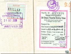 Turist visum til Nepal Turist visum til Nepal