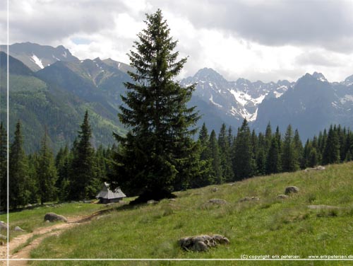 Tatra. De stadig snekldte Tatra bjerge i Slovakiet p den anden side af grnsen