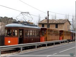 Mallorca. Sporvognen p vej til Porto de Sller