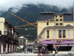 Hovedstrget i Chamonix-Mont Blanc