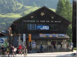 TMB. Telecabine Le Tour Col De Balme, kabelbanen fra Le Tour op til Col de Balme (2191 m)