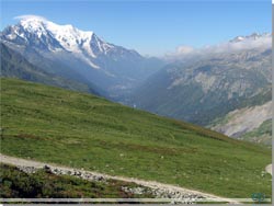 Udsigt fra stoleliften, det sidste stykke op til Col de Balme