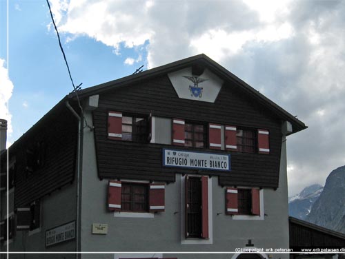 TMB. Rifugio Monte Bianco. Prcis som vi husker det. Vi fik vrelset til venstre p frste sal