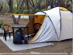 Camping Nopigia. Teltet jeg havde lejet Camping Nopigia. Teltet jeg havde lejet
