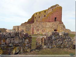 Bornholm. Hammershus Slotsruin. Turens hjdepunkt [Klik for et strre billede]