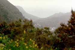 La Gomera. Udsigten fra teltet ned i klften