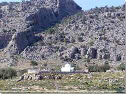 Agia Georgios. Det lille kapel var pejlemærke Agia Georgios. Det lille kapel var pejlemærke