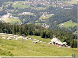 Tyskland. Berchtesgadenland. Udsigt til dalen og Jenner Mittelstation [Klik for et strre billede]