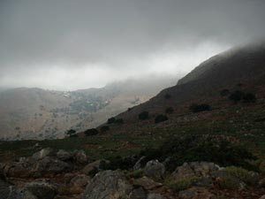 Kreta. Fra plateauet bag Loutro. Et kig op mod Livaniana og Aradena klften