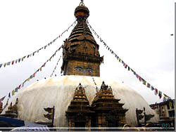 Nepal. Kathmandu. Svayambhu stupa [Klik for et strre billede]