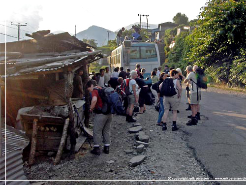 Nepal. Endelig i Lumle efter 7 timers spndende og bumpende busrejse
