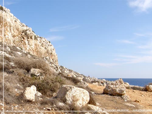 Cypern. Kavo Gkreko. Det smalleste stykke mellem klippen og havet