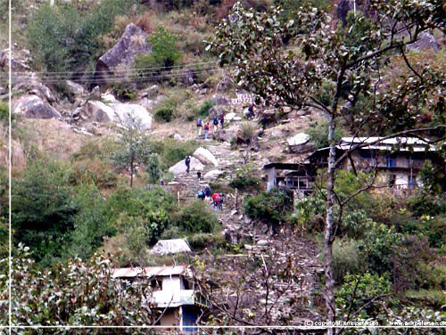 Nepal. Jeg kan se en lille del af de frste 3480 trappetrin [copyright: Erik Petersen]