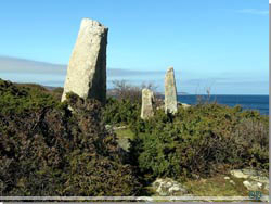 Bornholm. Bautasten p Stammershalle fortidsminde [Klik for et strre billede]