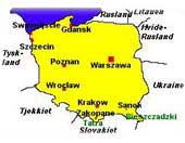 Kort over Polen